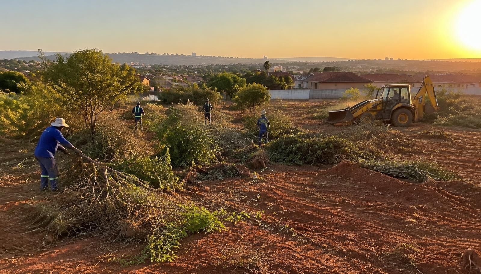 Land clearing ahead of development